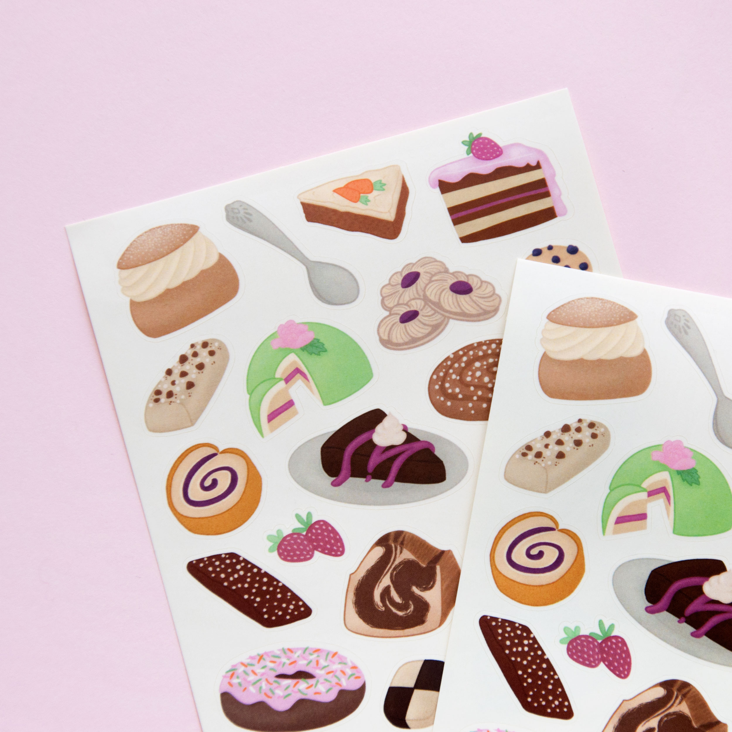 Classic Swedish Cakes Sticker Sheet - Design by Willwa