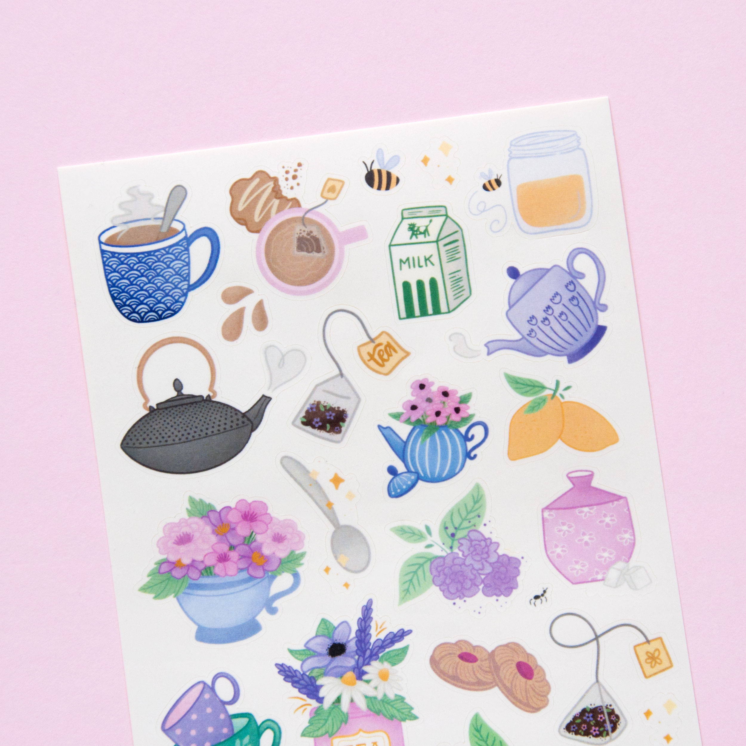 Let's Drink Some Tea Sticker Sheet - Design by Willwa