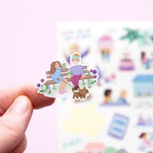 Let's Meet For Fika Sticker Sheet - Design by Willwa