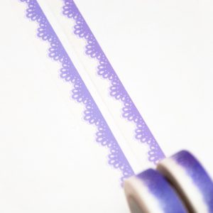 Lilac Scalloped Lace Washi Tape - Design by Willwa