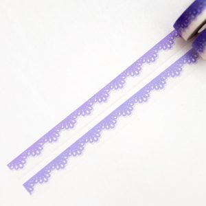 Lilac Scalloped Lace Washi Tape - Design by Willwa