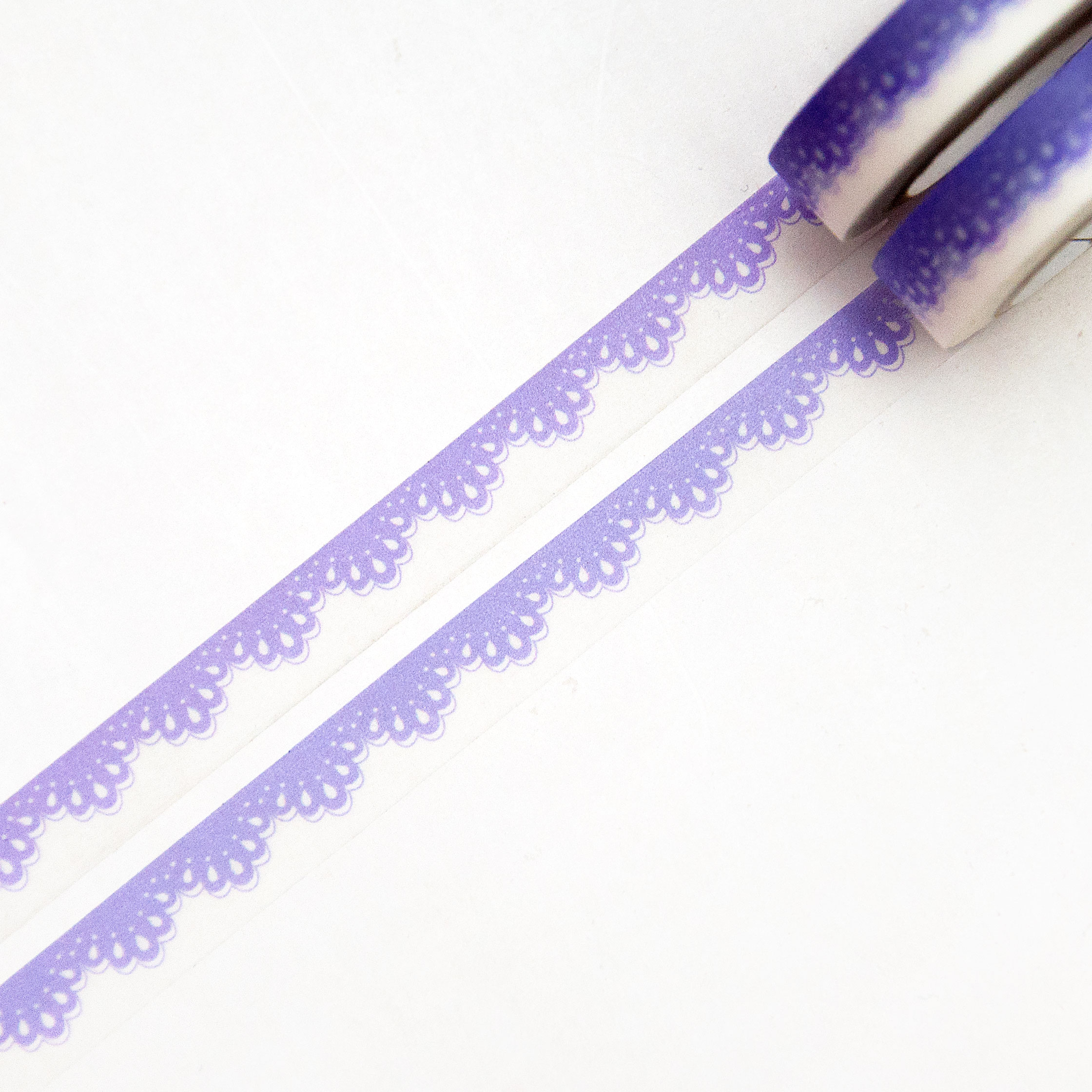 Lilac Scalloped Lace Washi Tape - Design by Willwa