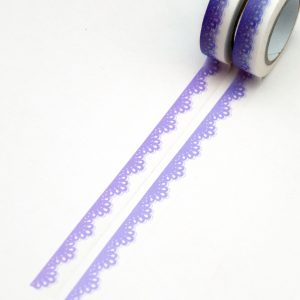 Lilac Scalloped Lace Washi Tape - Design by Willwa