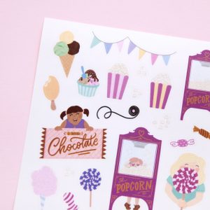 Amusement Park Treats Sticker Sheet - Design by Willwa