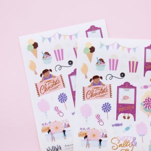 Amusement Park Treats Sticker Sheet - Design by Willwa