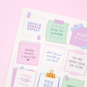 Post-It Affirmations Sticker Sheet - Design by Willwa