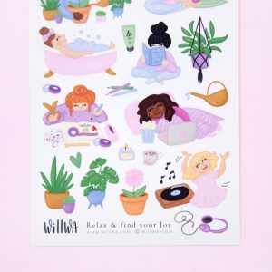 Relax & find your Joy Sticker Sheet - Design by Willwa