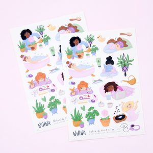 Relax & find your Joy Sticker Sheet - Design by Willwa