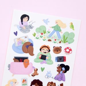 Unwind with Friends Sticker Sheet - Design by Willwa