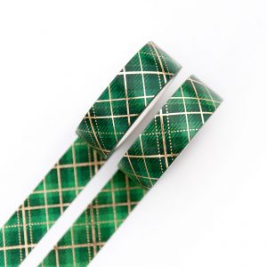 Green and Gold Tartan Washi Tape - Design by Willwa
