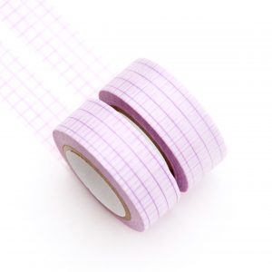 Pink Grid Washi Tape - Design by Willwa