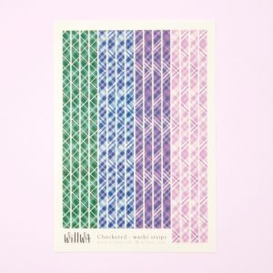 Checkered Washi Strips Sticker Sheet - Design by Willwa
