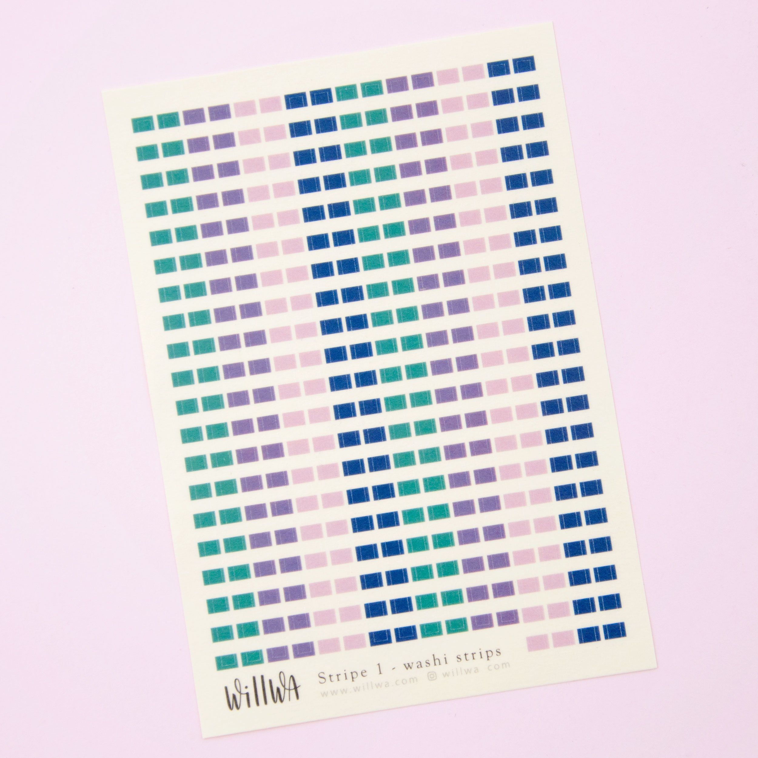 Stripe 1 Washi Strips Sticker Sheet - Design by Willwa
