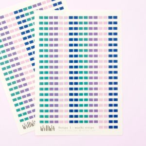 Stripe 1 Washi Strips Sticker Sheet - Design by Willwa