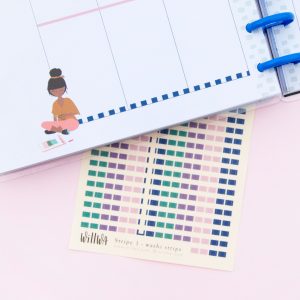 Stripe 1 Washi Strips Sticker Sheet - Design by Willwa