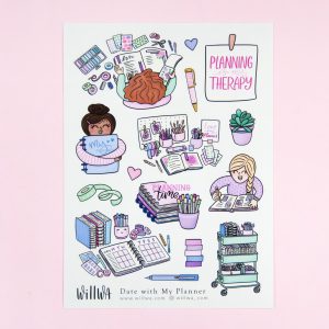 Date with My Planner Sticker Sheet - Design by Willwa