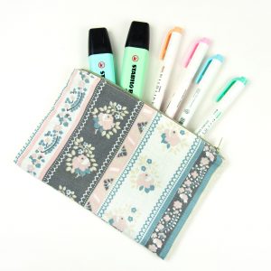 Pencil Case Striped Florals