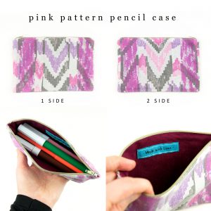 Pencil Case Pink Pattern
