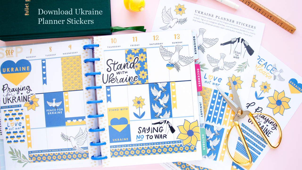 Ukraine planner stickers - Design by Willwa