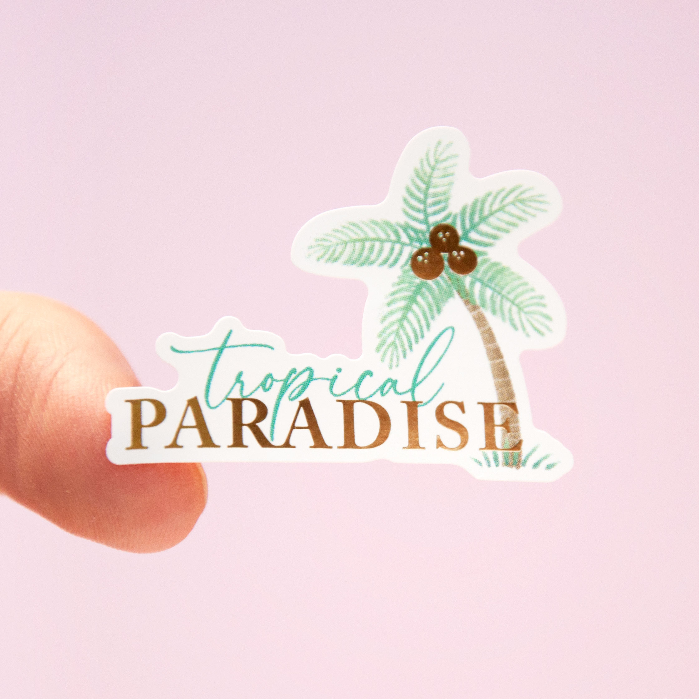 Tropical Palm Leaves Sticker Sheet - Design by Willwa