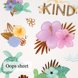 Turtles and Flowers Sticker Sheet - Design by Willwa