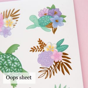 Turtles and Flowers Sticker Sheet - Design by Willwa