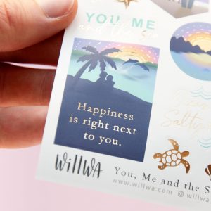 You Me and the Sea Sticker Sheet - Design by Willwa