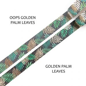 Oops Golden Palm Leaves Washi Tape - Design by Willwa