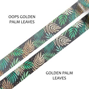 Oops Golden Palm Leaves Washi Tape - Design by Willwa