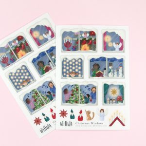 Christmas Windows Sticker Sheet - Design by Willwa