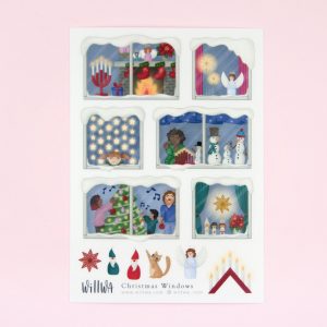 Christmas Windows Sticker Sheet - Design by Willwa