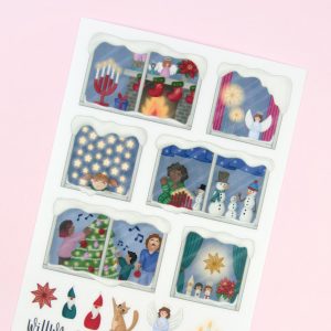 Christmas Windows Sticker Sheet - Design by Willwa