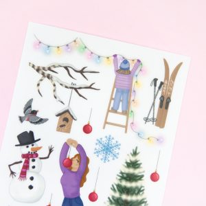 Decorating for Xmas Sticker Sheet - Design by Willwa