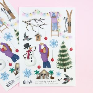 Decorating for Xmas Sticker Sheet - Design by Willwa