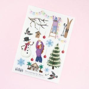 Decorating for Xmas Sticker Sheet - Design by Willwa