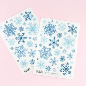 Wintery Snowflakes Sticker Sheet - Design by Willwa