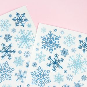 Wintery Snowflakes Sticker Sheet - Design by Willwa