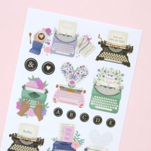 Beautiful Typewriters Sticker Sheet - Design by Willwa