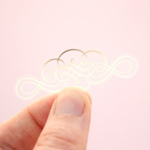 Gold Letter Flourish Sticker Sheet - Design by Willwa