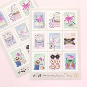 Stamps from Sweden Sticker Sheet - Design by Willwa