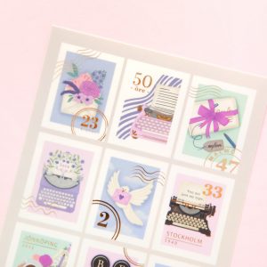 Stamps from Sweden Sticker Sheet - Design by Willwa
