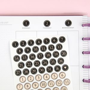 Typewriter Key Numbers Sticker Sheet - Design by Willwa