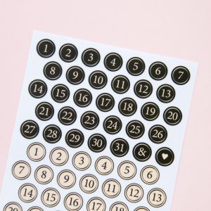Typewriter Key Numbers Sticker Sheet - Design by Willwa