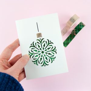 Christmas Baubles Cutout Card Set - Design by Willwa