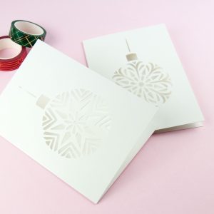 Christmas Baubles Cutout Card Set - Design by Willwa