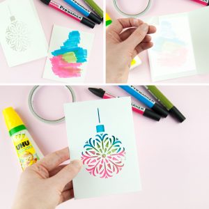 Christmas Baubles Cutout Card Set - Design by Willwa