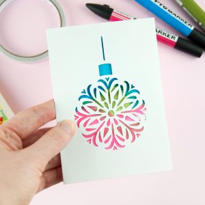 Christmas Baubles Cutout Card Set - Design by Willwa