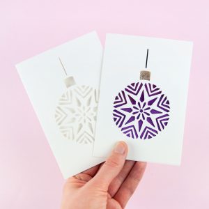 Christmas Baubles Cutout Card Set - Design by Willwa