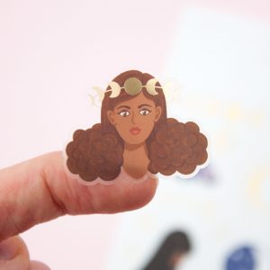 Moon Sun and Star Girls Sticker Sheet - Design by Willwa