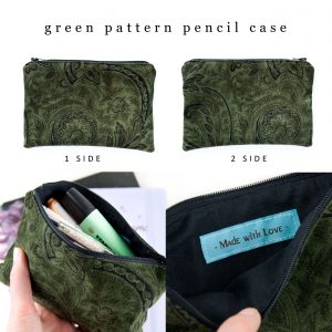 Pencil Case Green Pattern - Design by Willwa